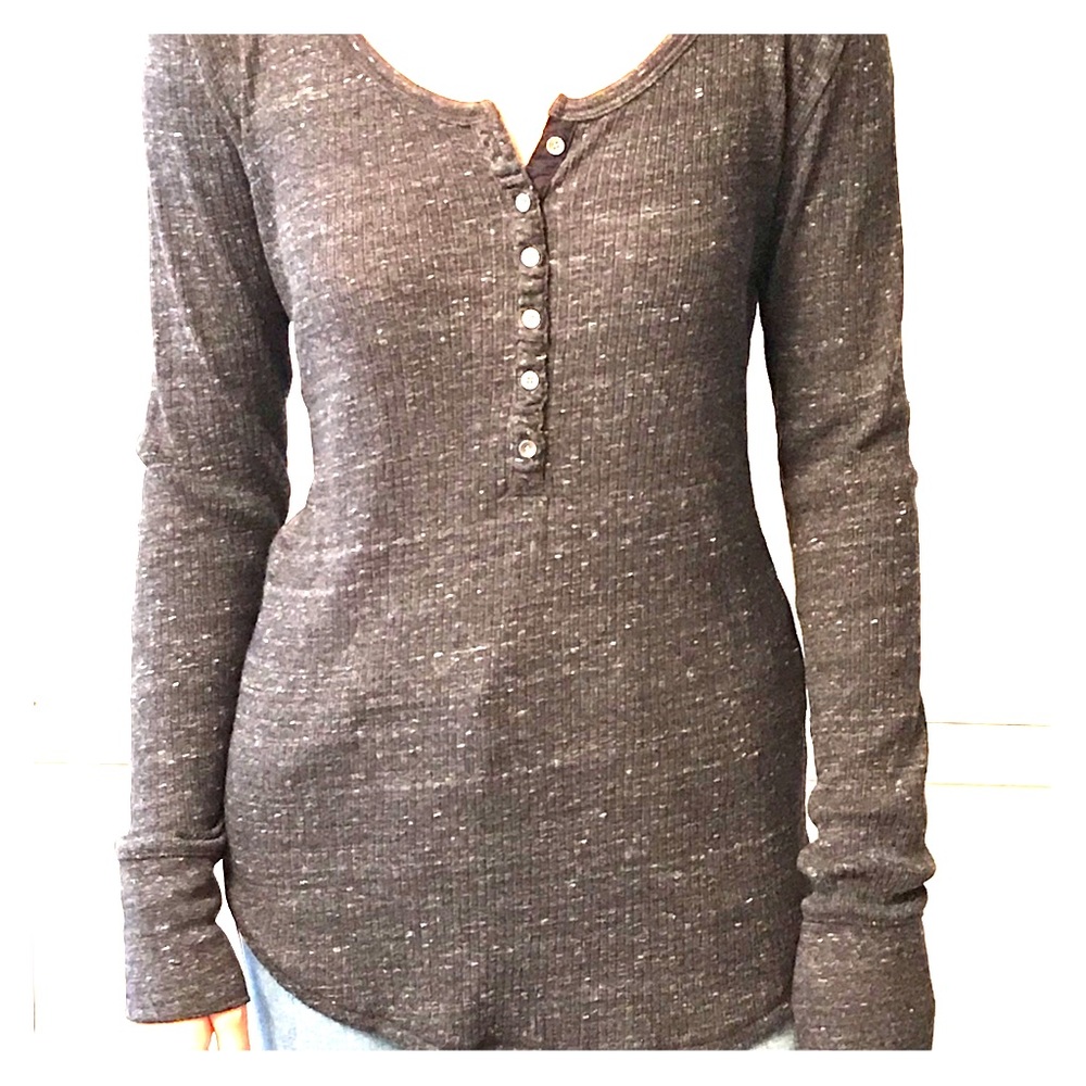 Henley T-shirt, long sleeves